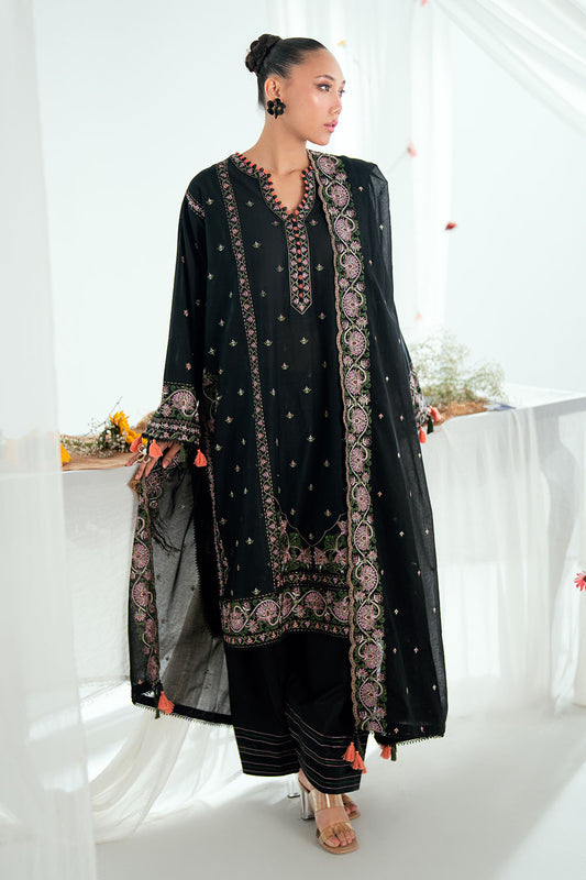 3 Piece Embroidered Lawn Suit with Embroidered Denting Dupatta DN-62004