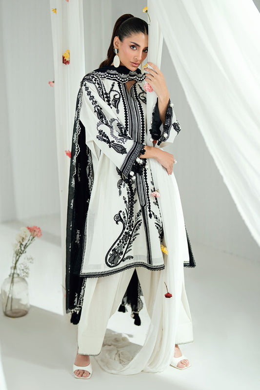3 Piece Embroidered Lawn Suit with Embroidered Denting Dupatta DN-62032