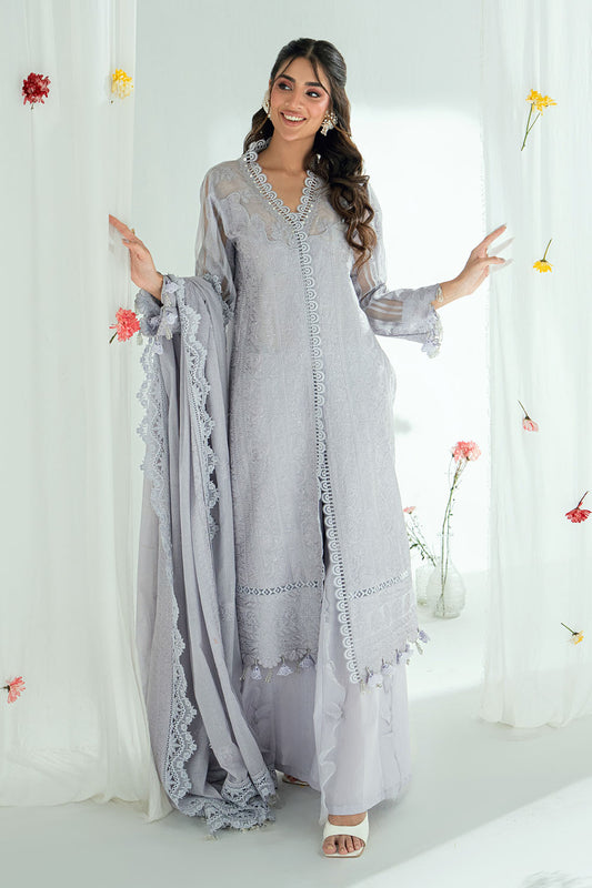 3 Piece Embroidered Lawn Suit with Embroidered Denting Dupatta DN-62003