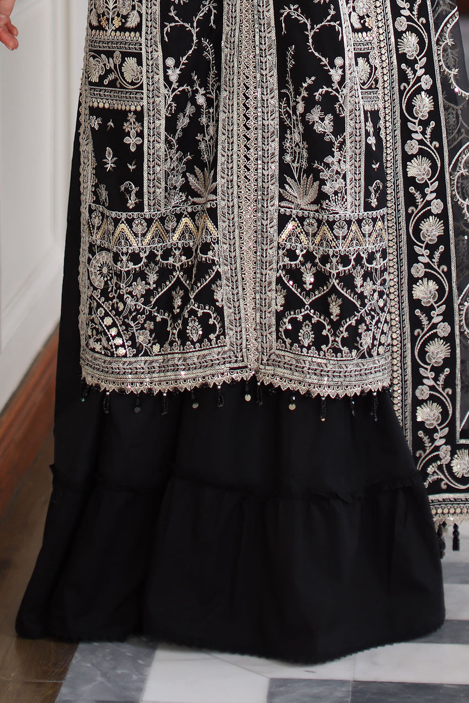 3 Piece Embroidered Lawn Suit with Organza Dupatta