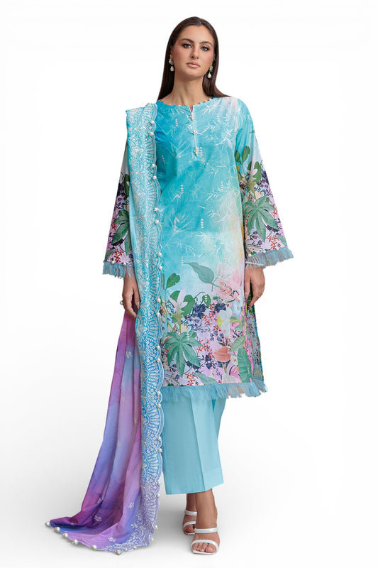 3 Piece Embroidered Printed Lawn Suit with Dupatta CL-52332