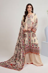 3 Piece Embroidered Raw Silk Suit with Dupatta SP-52063