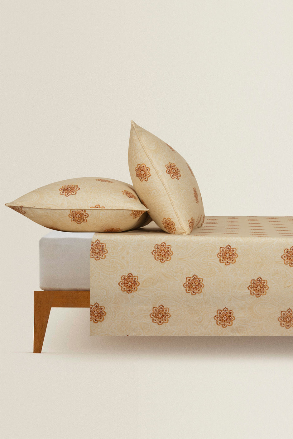 Ethnic Gold T-300 Bed Sheet Set
