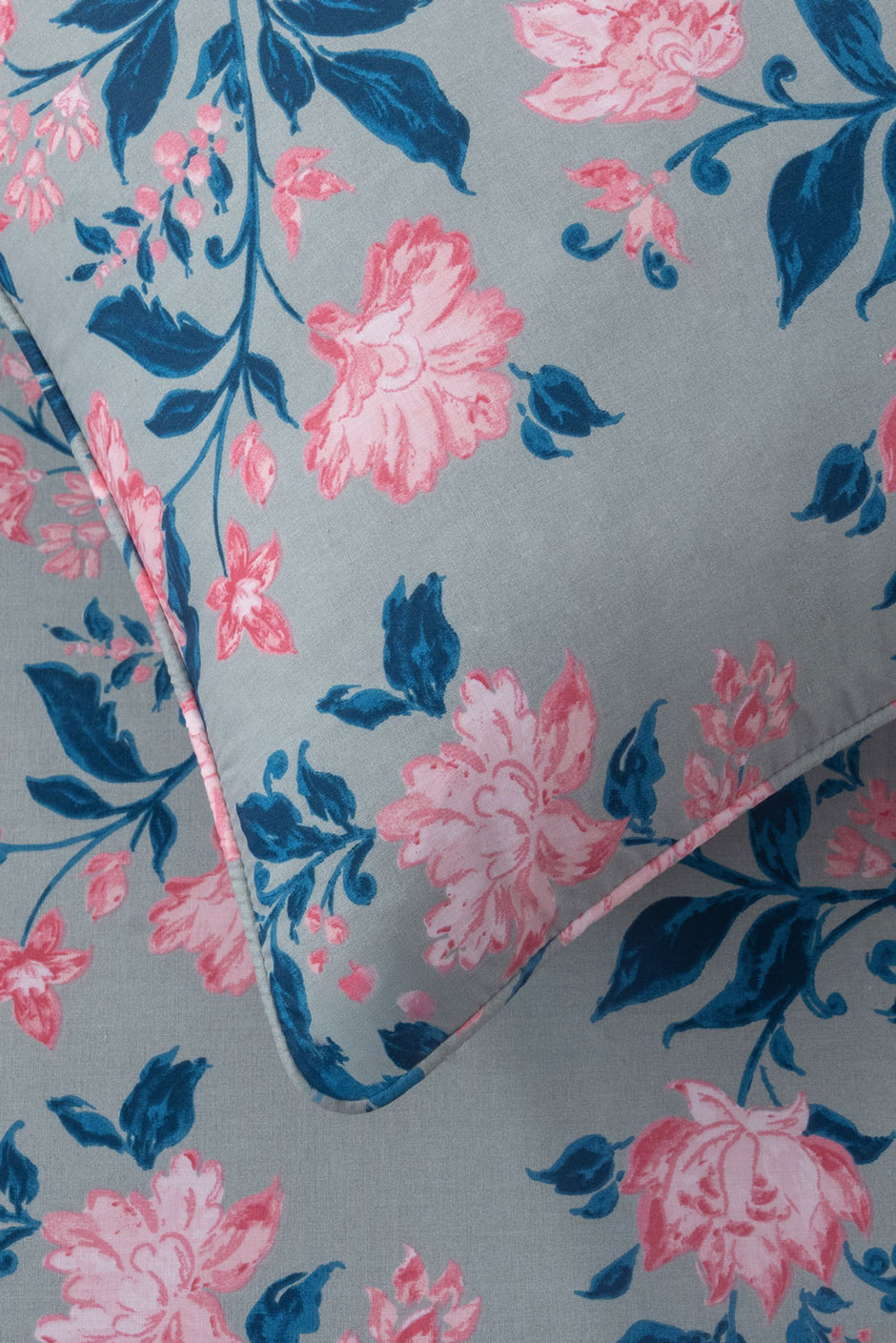 Flora Blue T-150 Bed Sheet Set