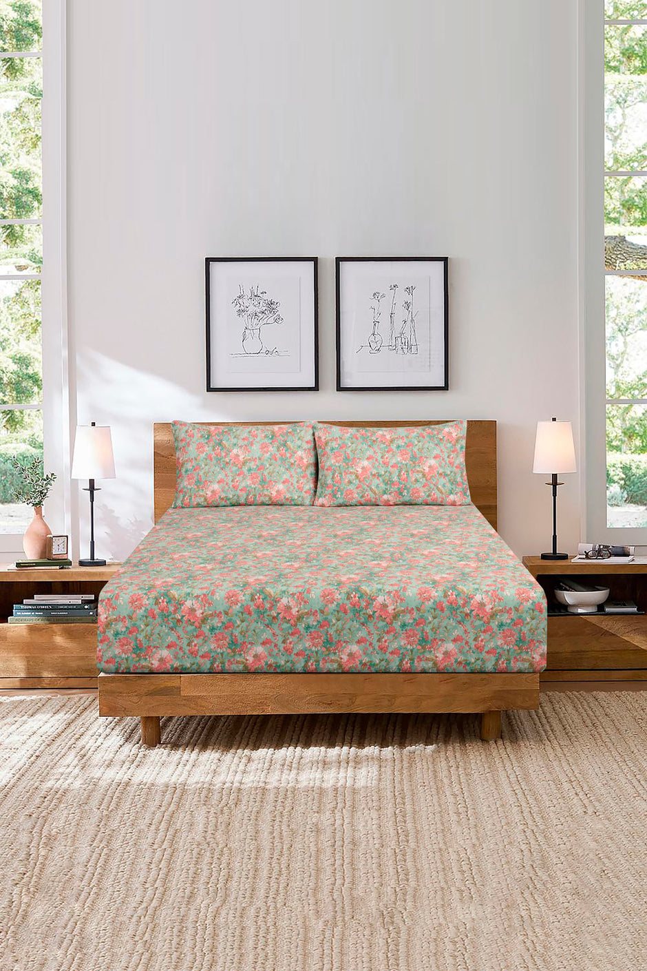 Flora Haze Fitted Sheet Set