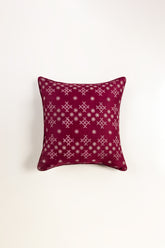Floral Tile Embroidered Cushion Cover