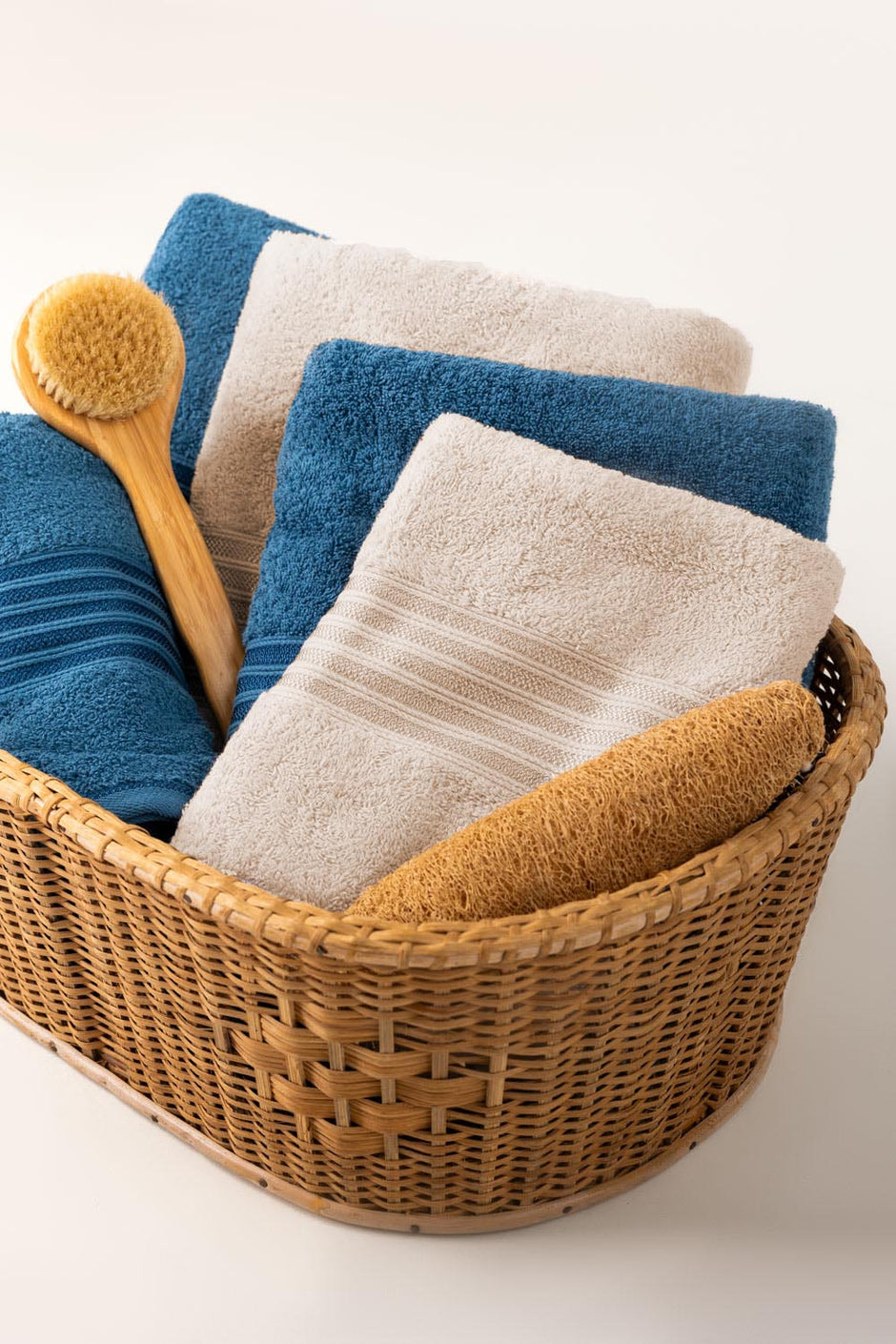 Frost Beige 6Pcs Combed Towel Set