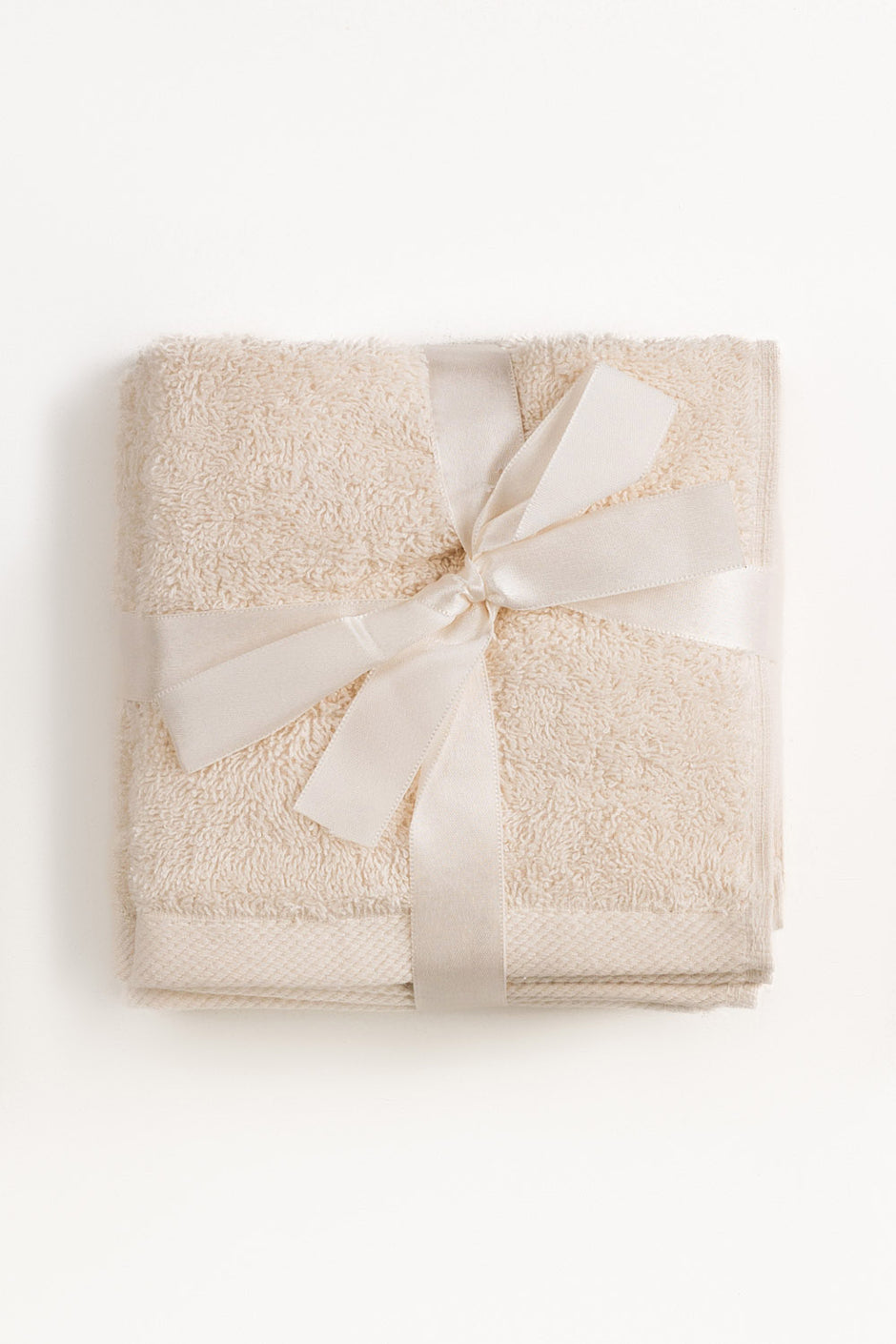 Frost Beige 4 Pcs Combed Face Towel Set