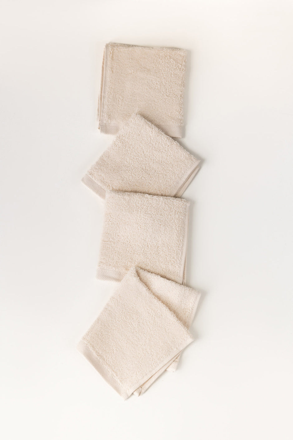Frost Beige 4 Pcs Combed Face Towel Set