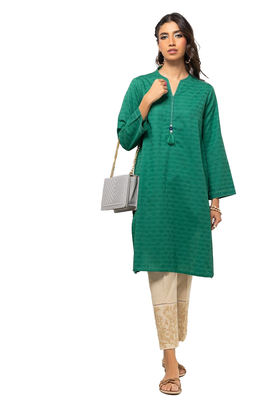 Dobby Dyed Embellished Shirt GLS-24-01