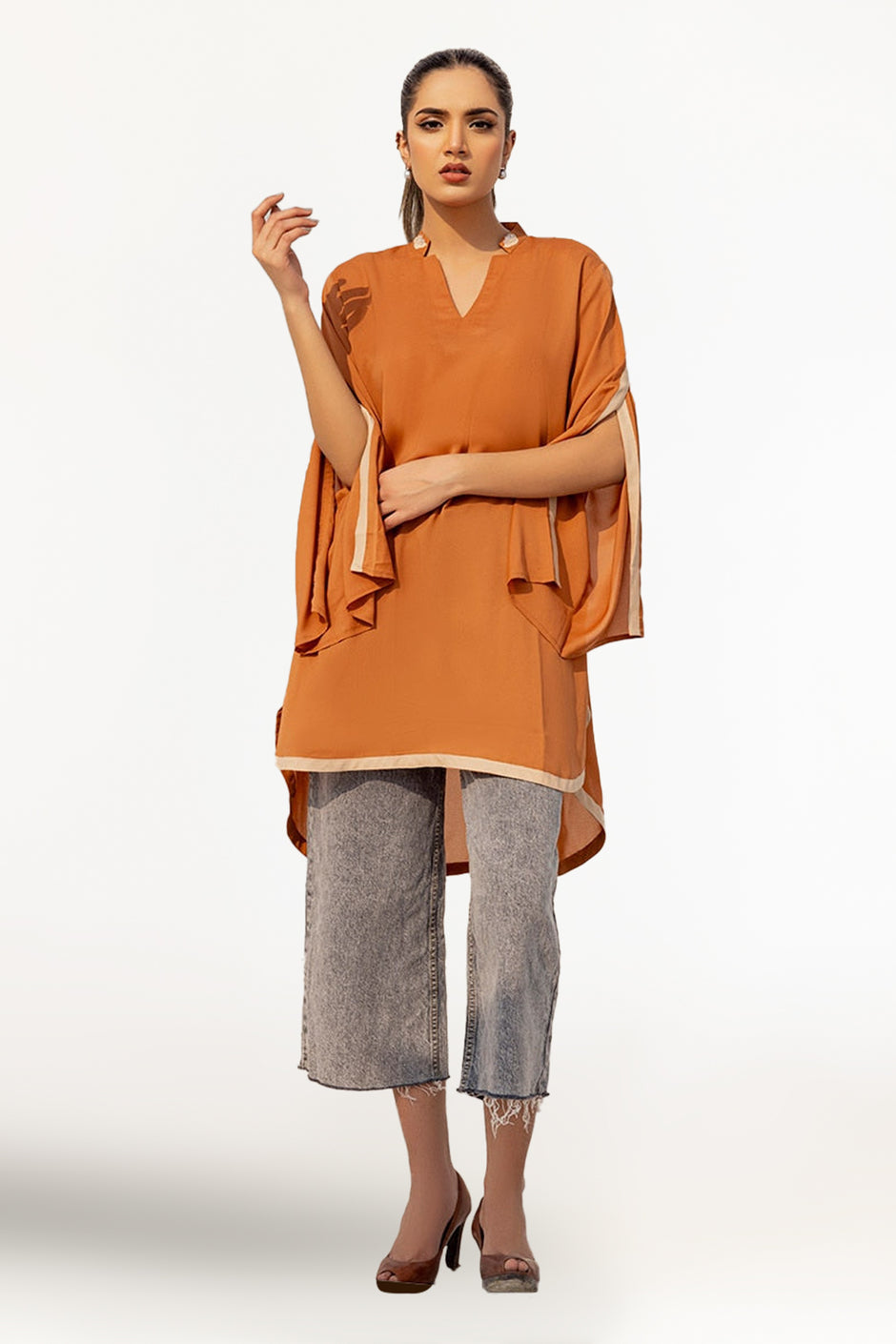 Dyed Georgette Embelished Top