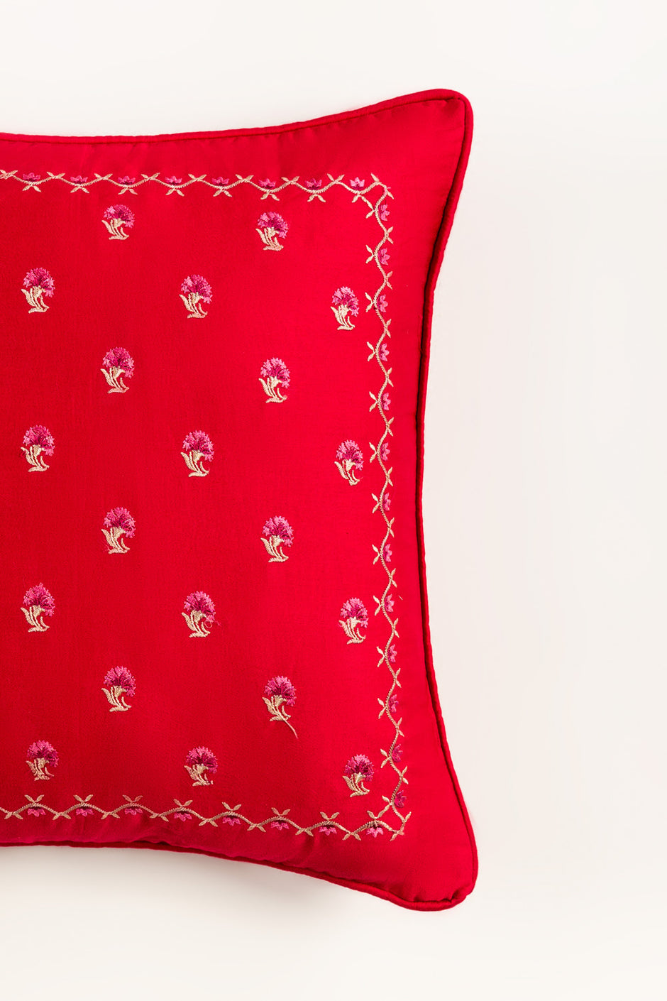 Garnet Embroidered Cushion Cover