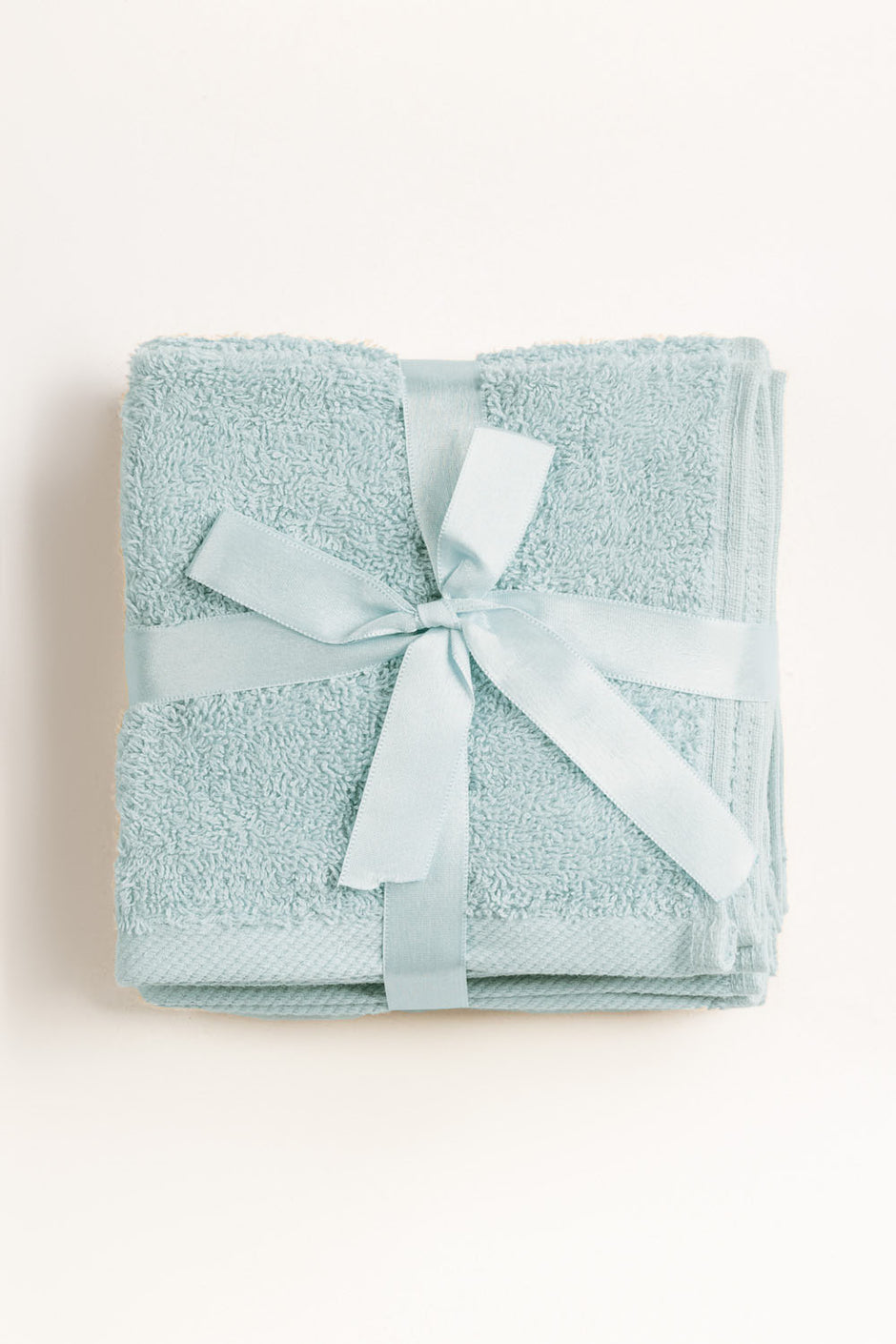 Glass Blue 4 Pcs Combed Face Towel Set