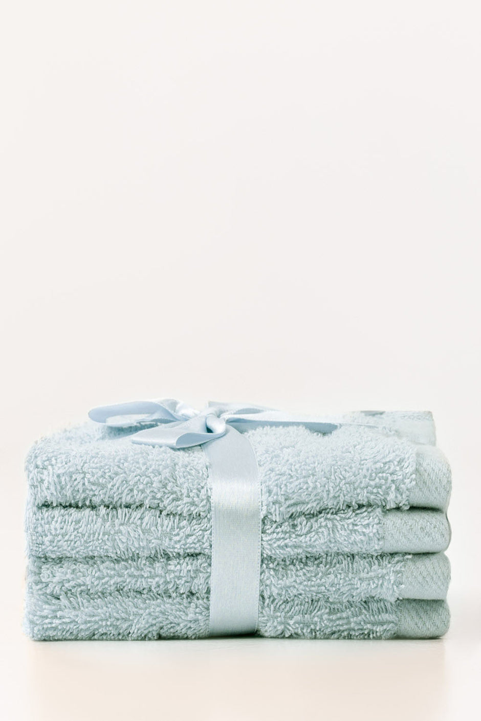 Glass Blue 4 Pcs Combed Face Towel Set