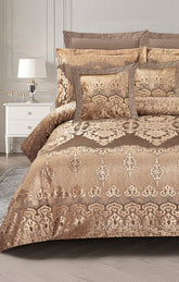 Golden Glory Chenille Comforter Set