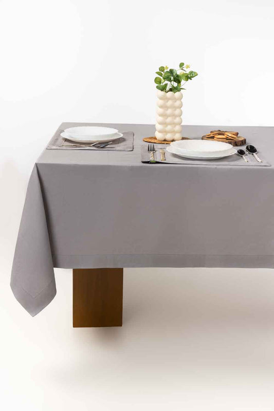 Grey Cube Dobby Table Cover