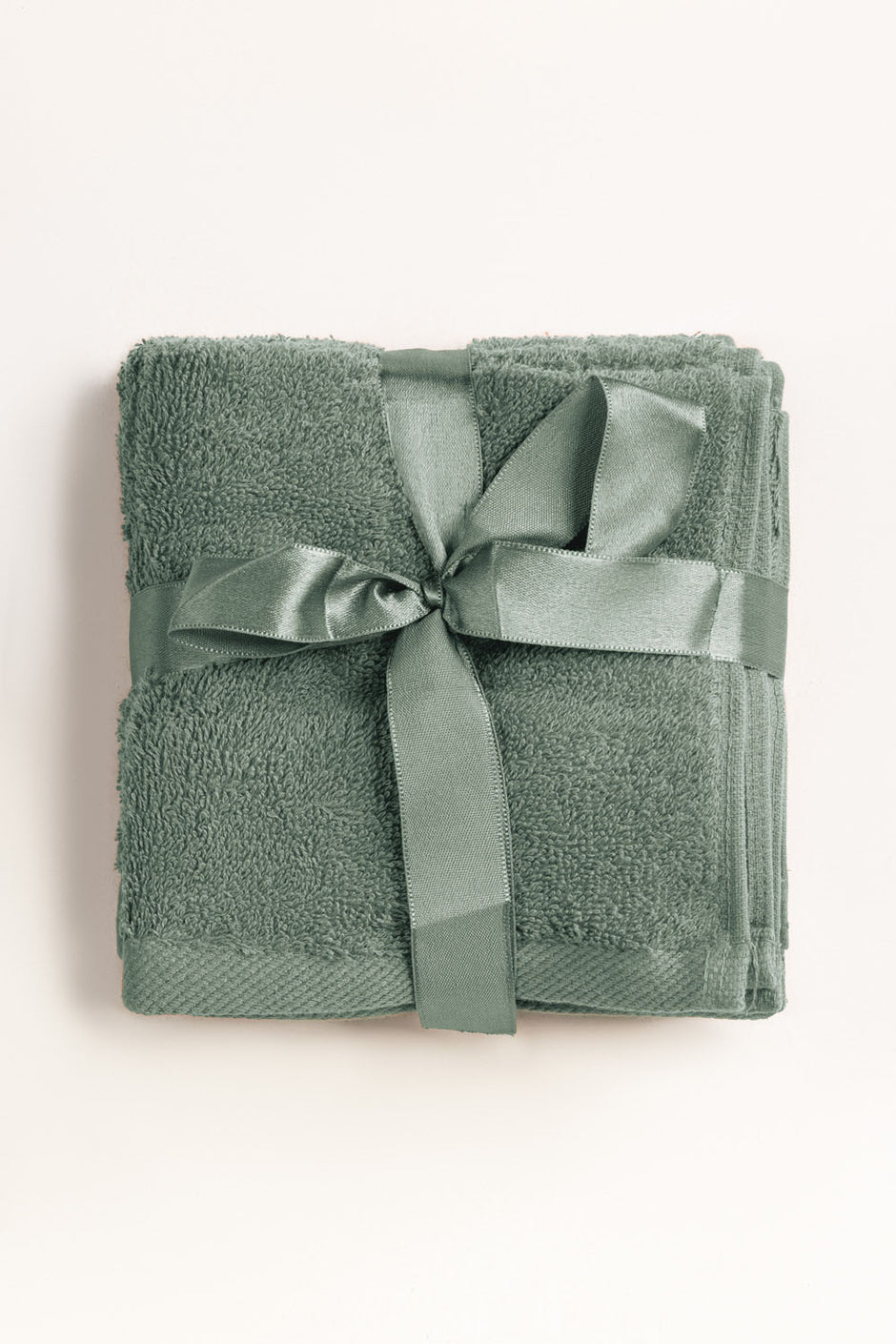 Hedge Green 4 Pcs Combed Face Towel Set