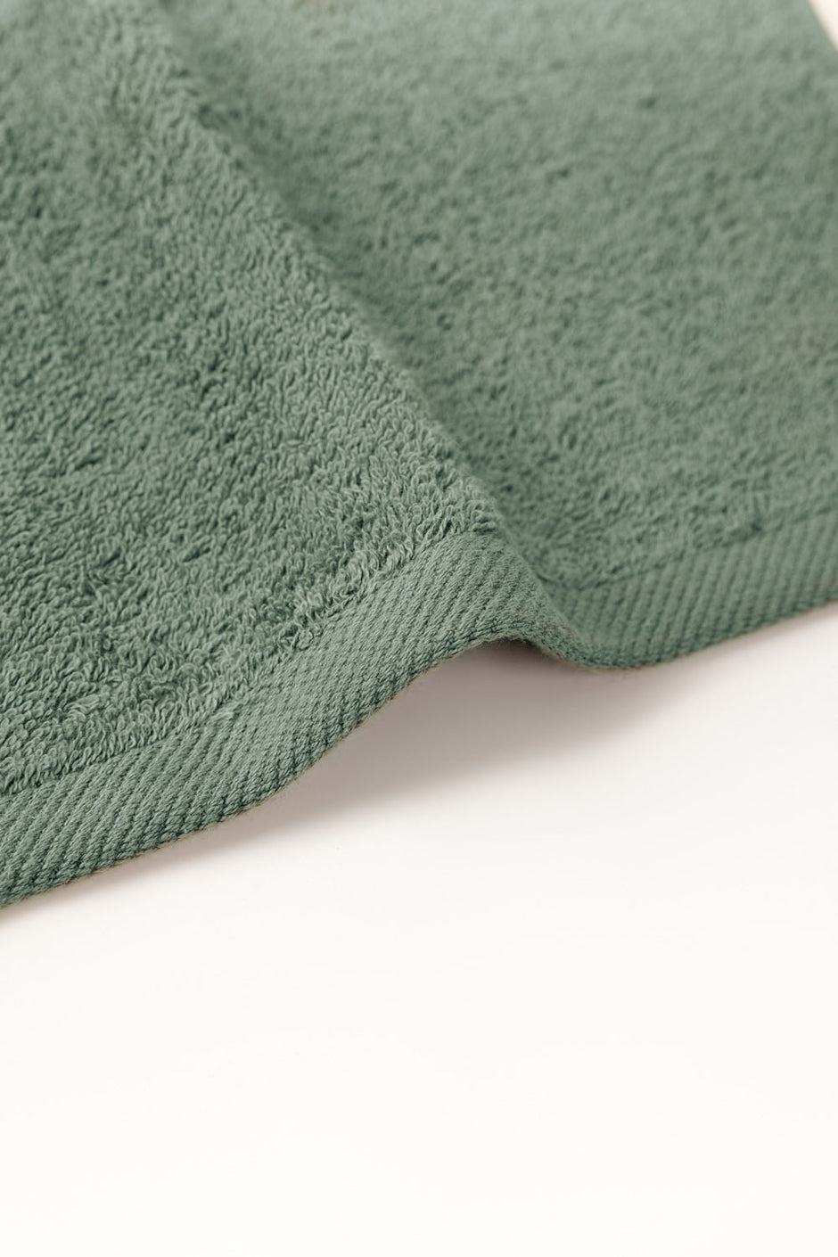 Hedge Green 4 Pcs Combed Face Towel Set