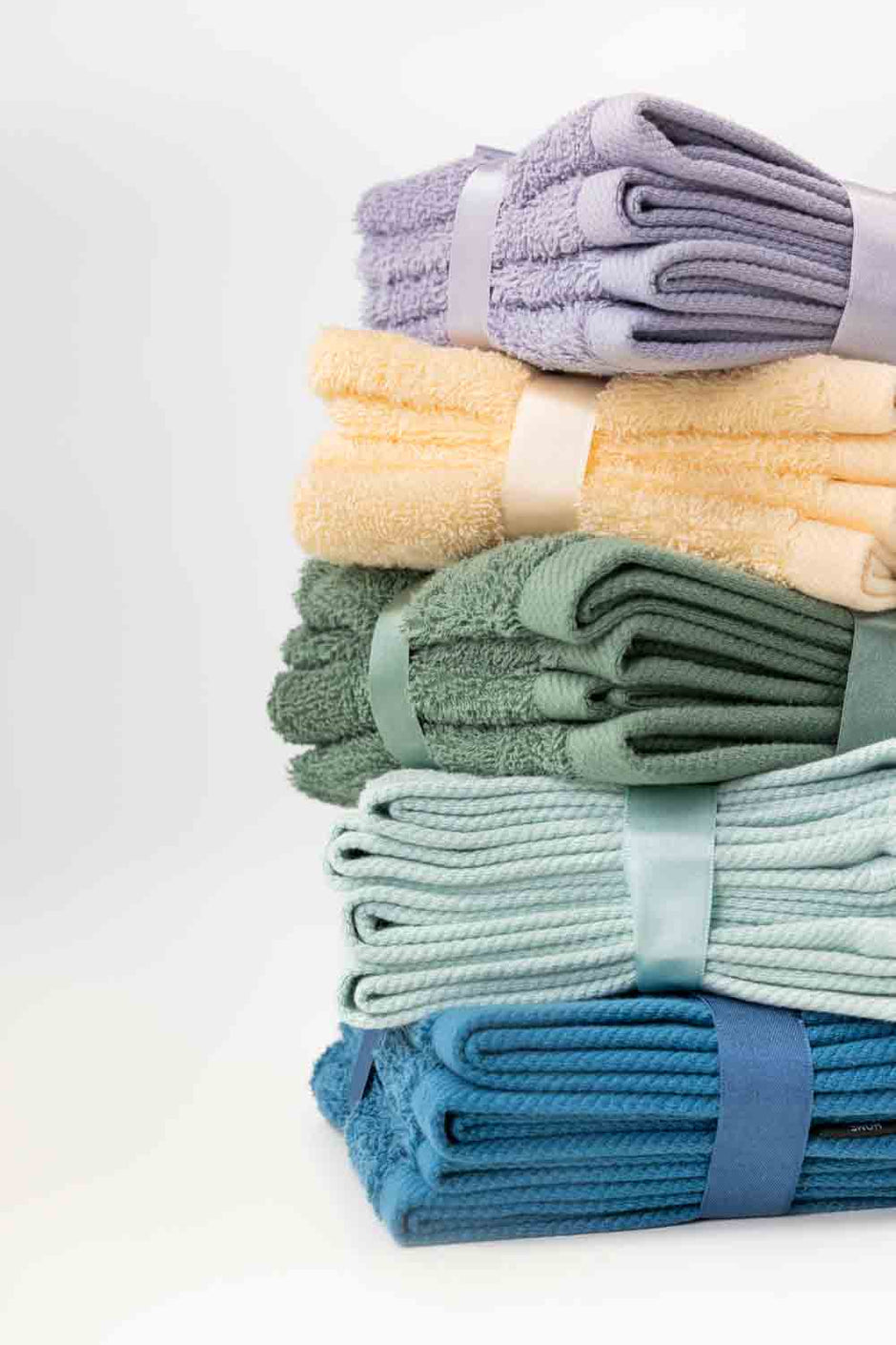 Hedge Green 4 Pcs Combed Face Towel Set