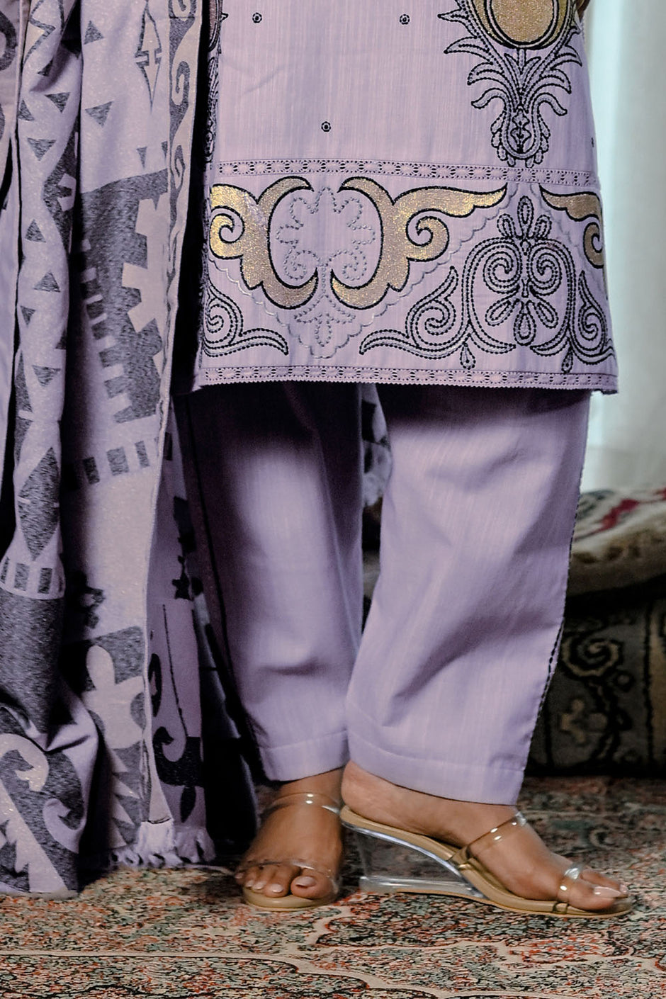 3 Piece Embroidered Khaddar Suit