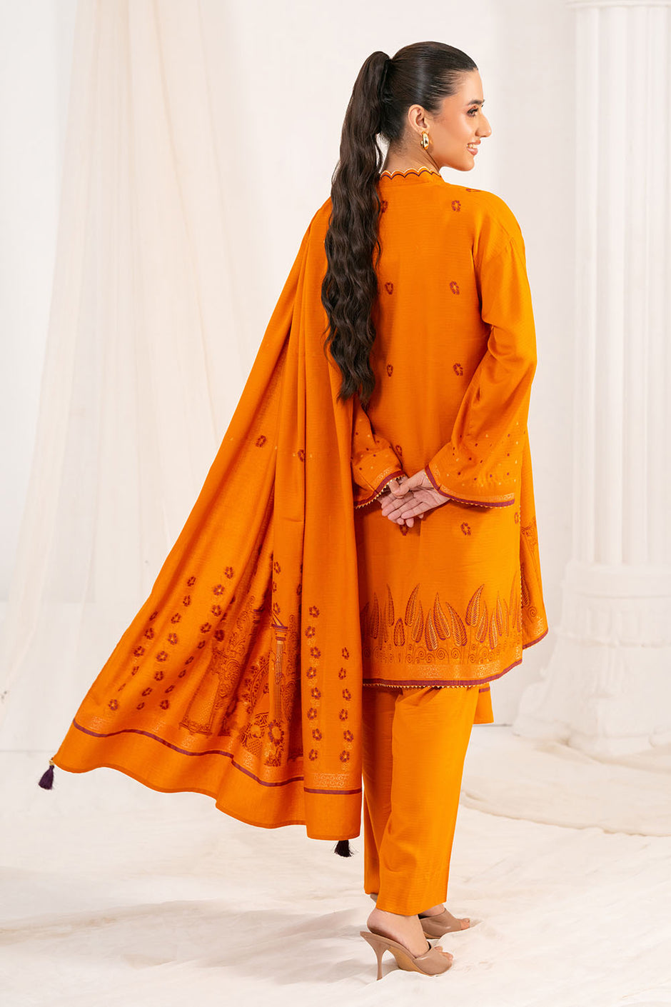 3 Piece Jacquard Suit with Dupatta