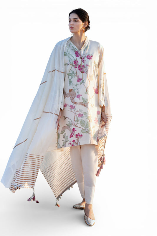 3 Piece Jacquard Suit with Jacquard Dupatta MJ-52019