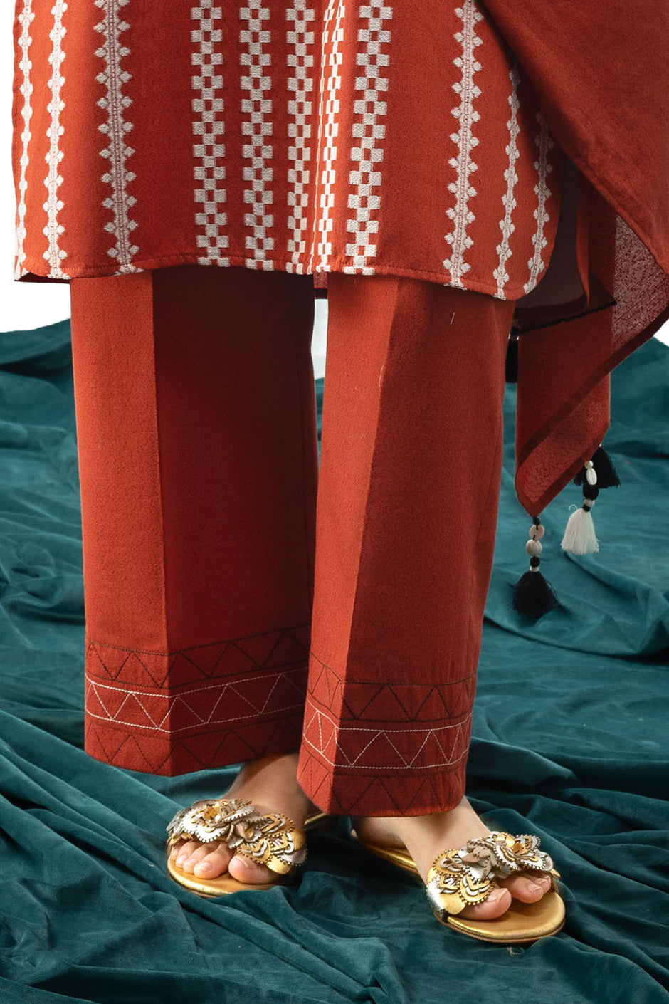 3 Piece Jacquard Suit with Dupatta