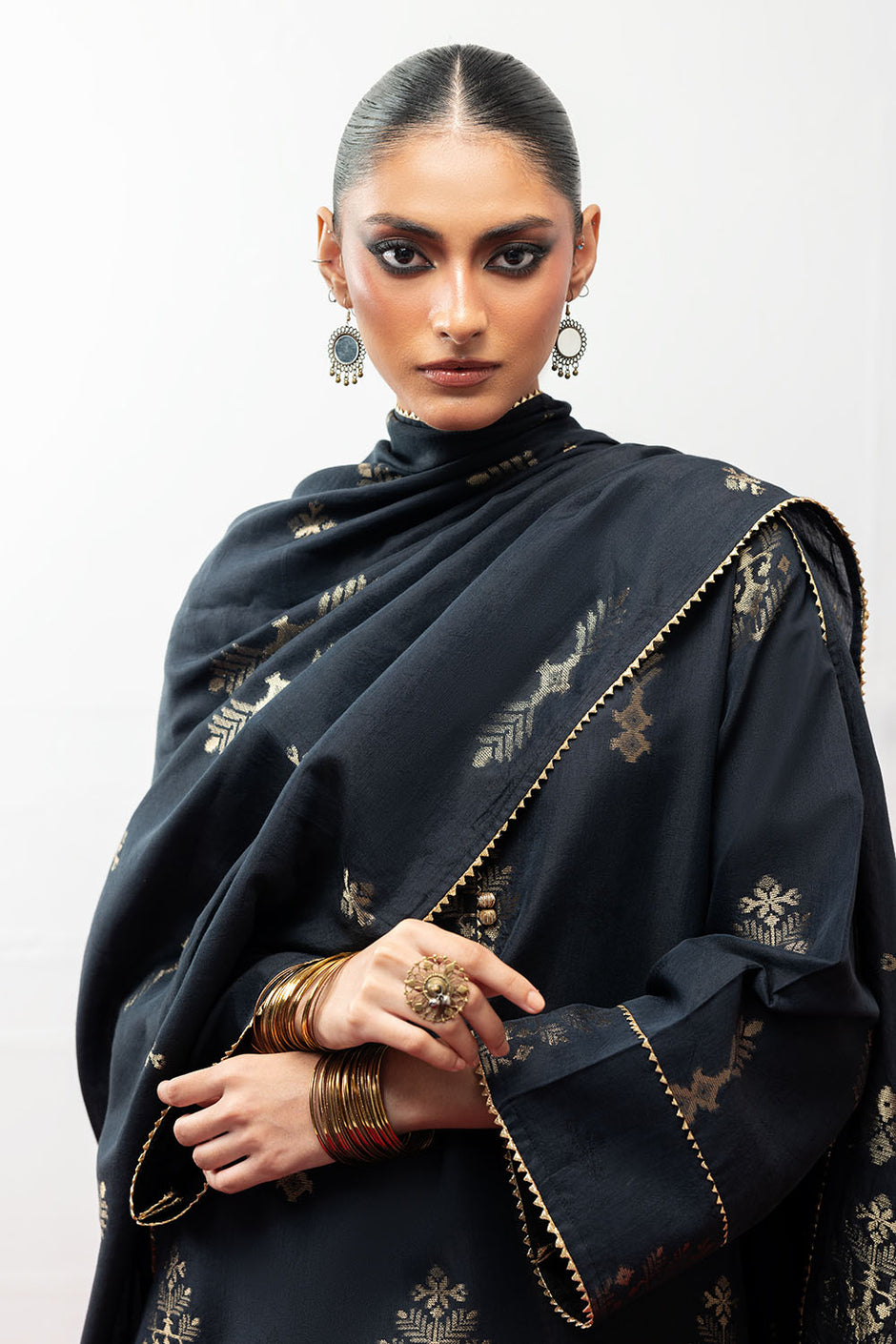 3 Piece Jacquard Suit with Dupatta