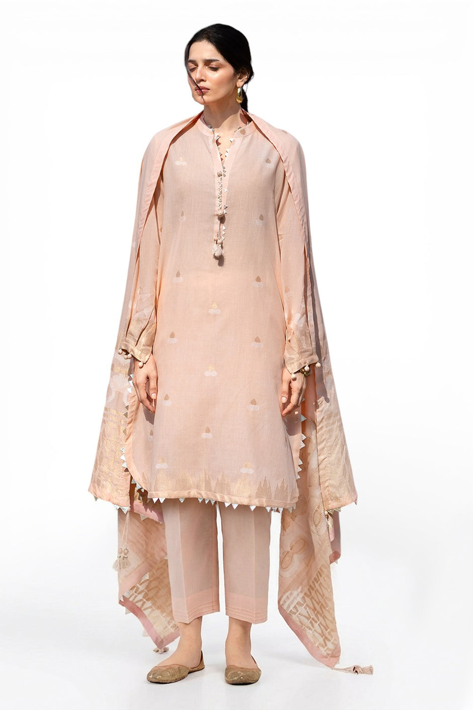 3 Piece Jacquard Suit with Jacquard Dupatta