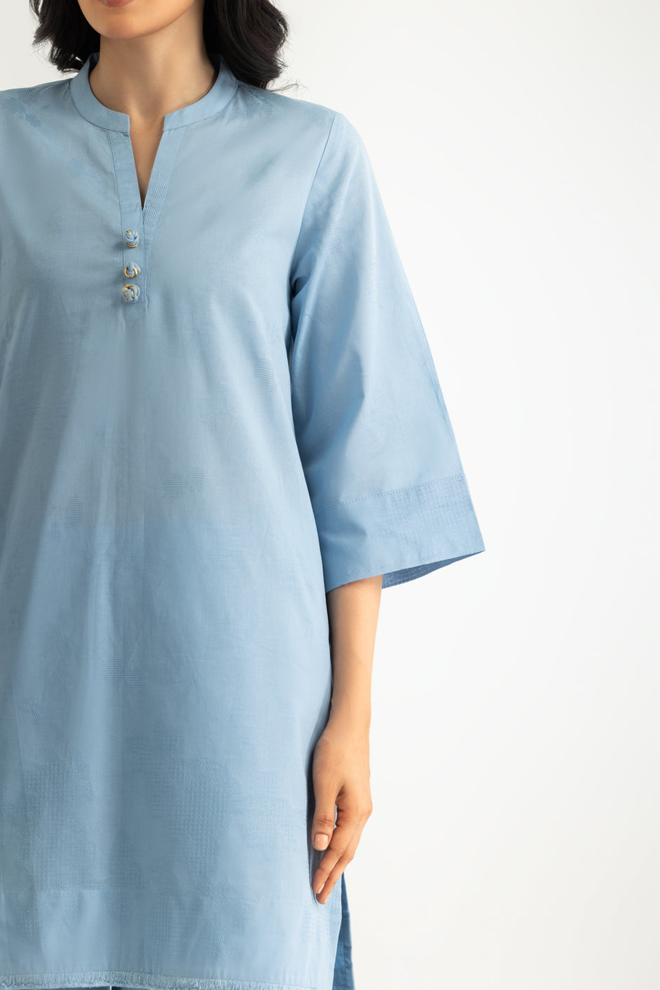 Jacquard Dyed Shirt And Cambric Trouser