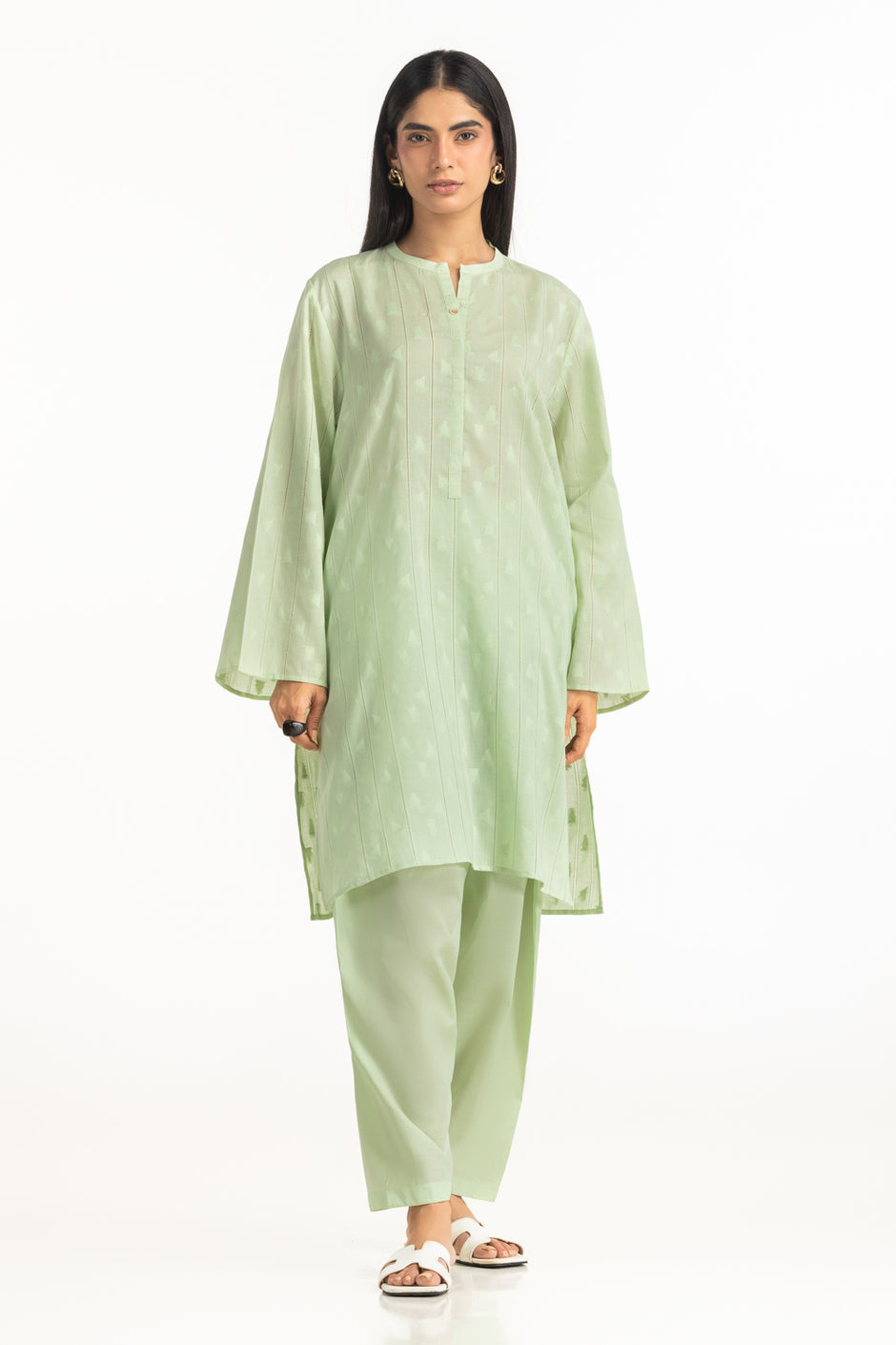 Jacquard Dyed Shirt And Cambric Trouser IPST-77626