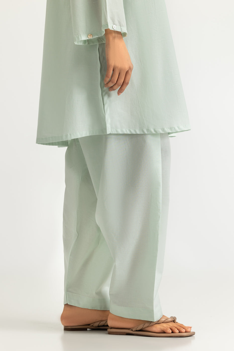 Jacquard Shirt And Dyed Trouser