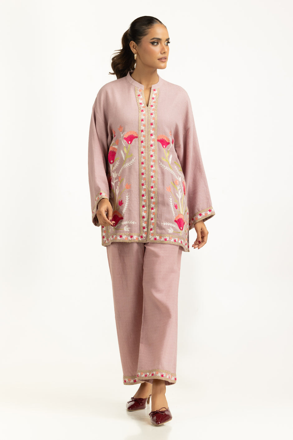 Jute Embroidered Co-Ord Set