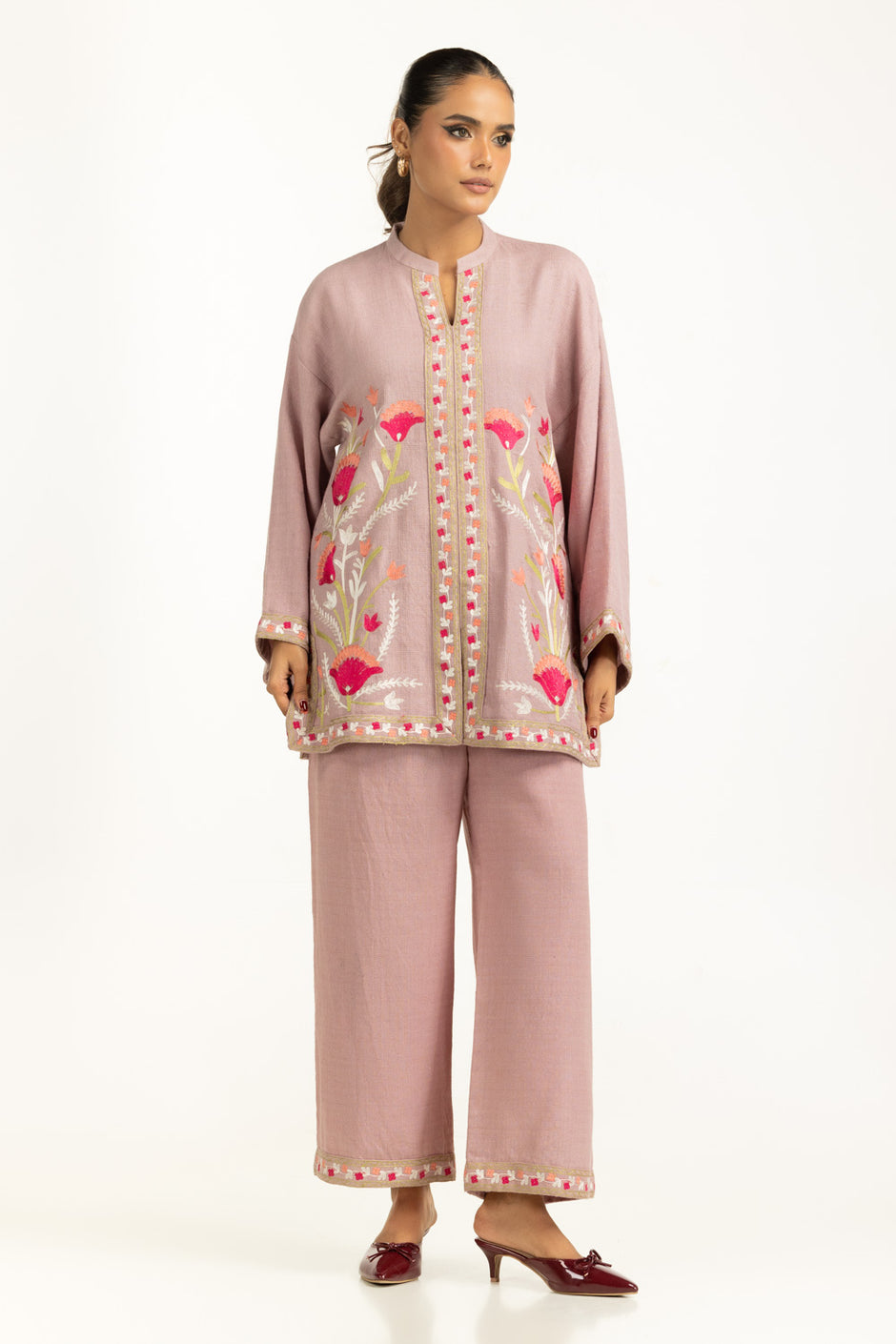 Jute Embroidered Co-Ord Set