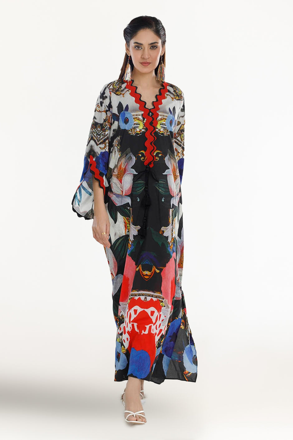 1 Piece Unstitched Cotton Silk Kaftan KFN-52002