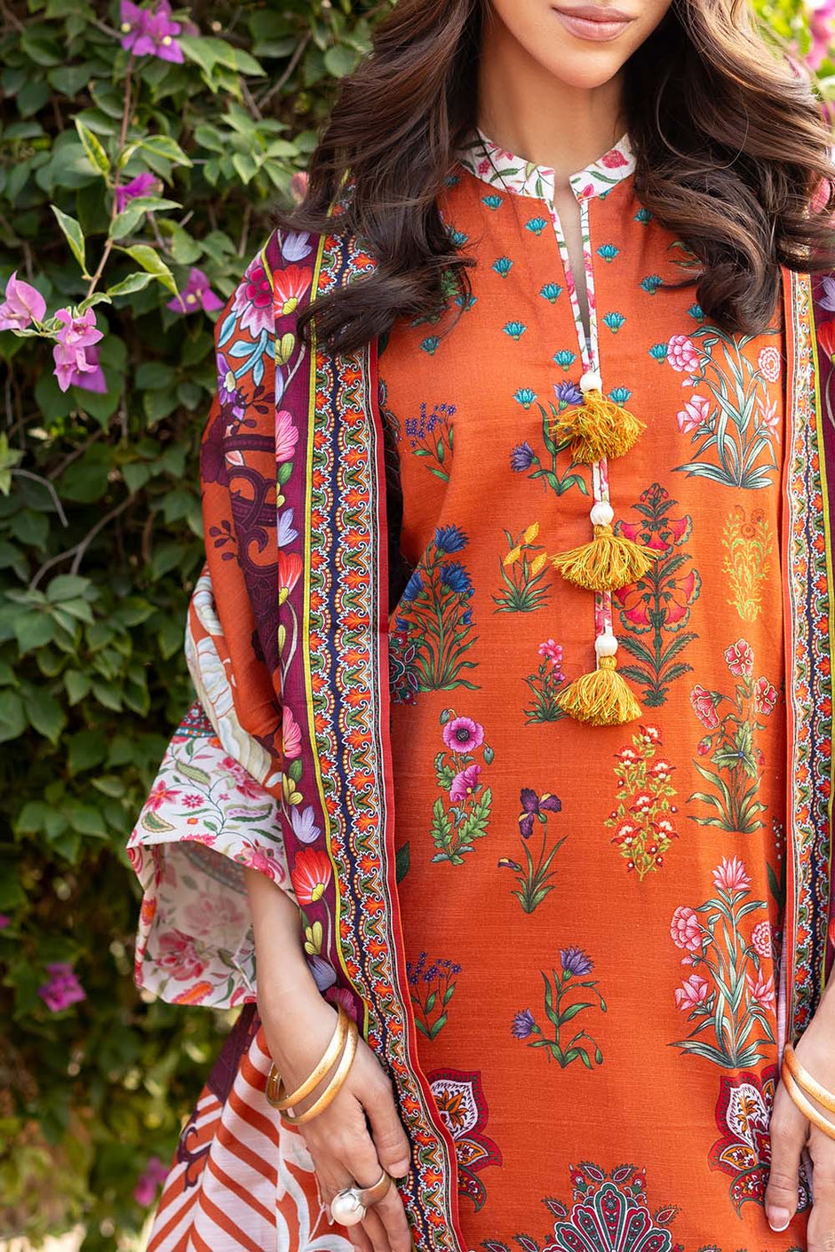 3 Piece Printed Khaddar Suit