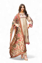 3 Piece Printed Khaddar Suit SD-52236