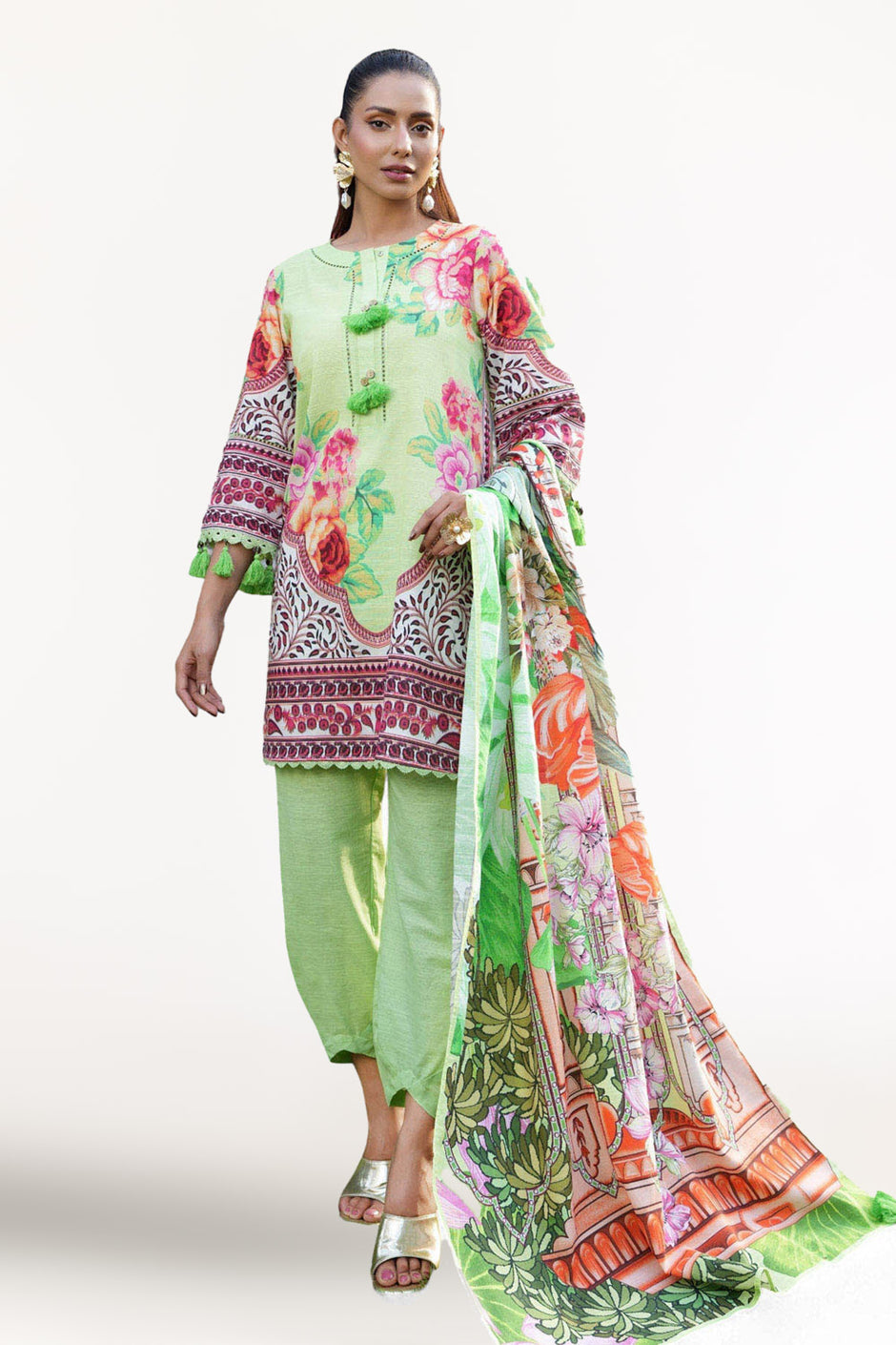 3 Piece Printed Khaddar Suit SD-52241