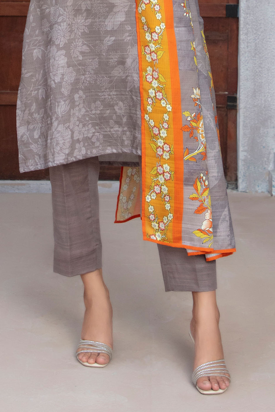 3 Piece Printed Khaddar Suit with Dupatta