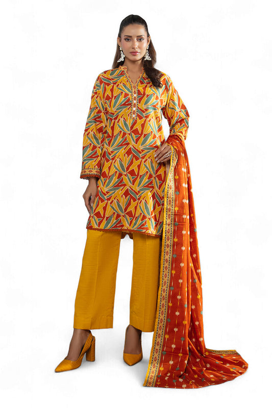 3 Piece Khaddar Suit with Dupatta WNS-52098