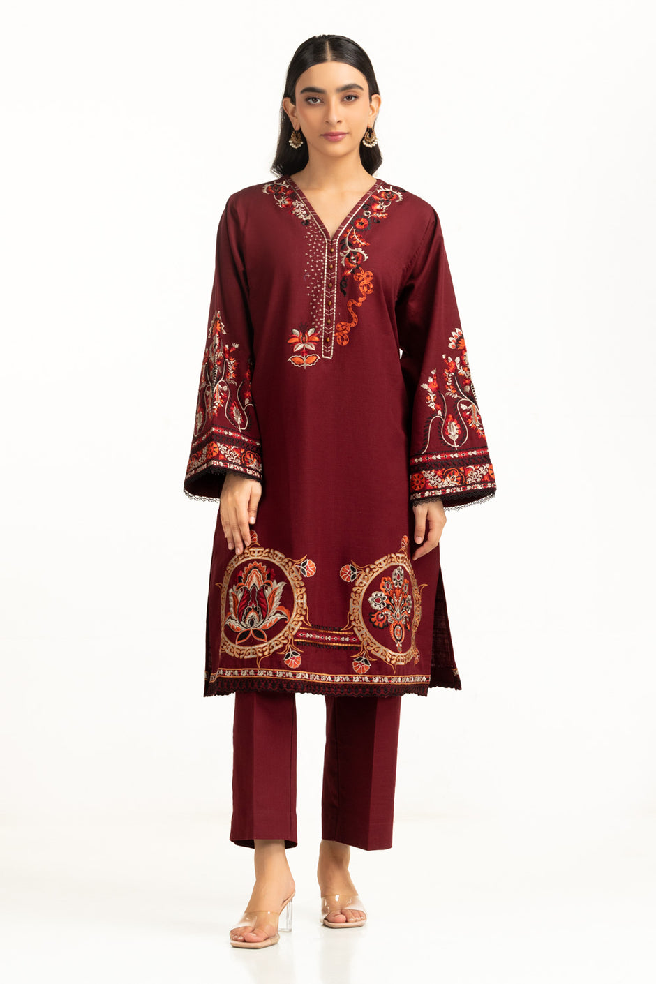 Khaddar Embroidered Co-Ord Set
