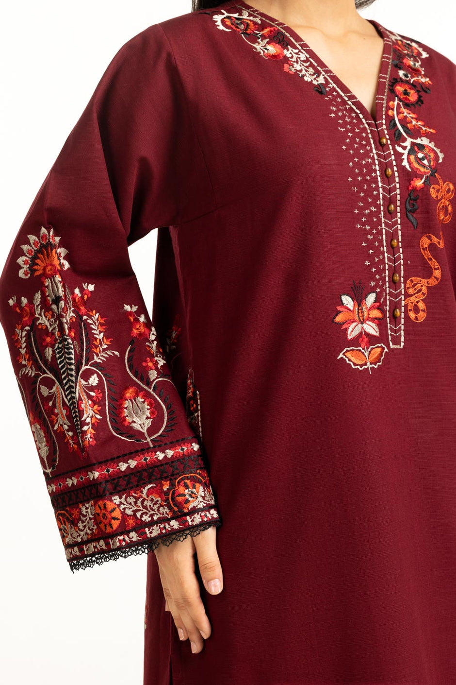 Khaddar Embroidered Co-Ord Set