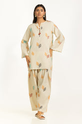 Khaddar Jacquard Slub Printed Co-Ord Set IUSTTS-1154