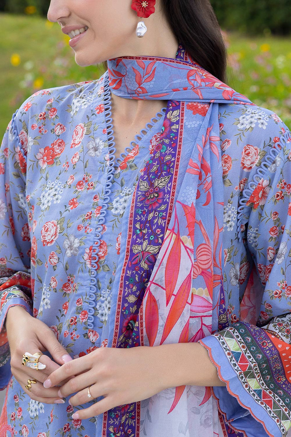 3 PIece Printed Lawn Suit
