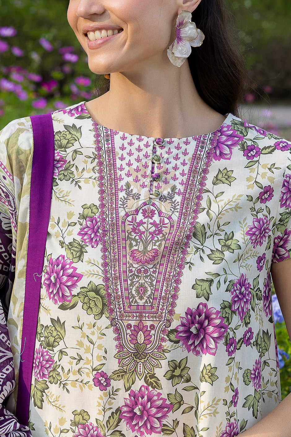 3 PIece Printed Lawn Suit