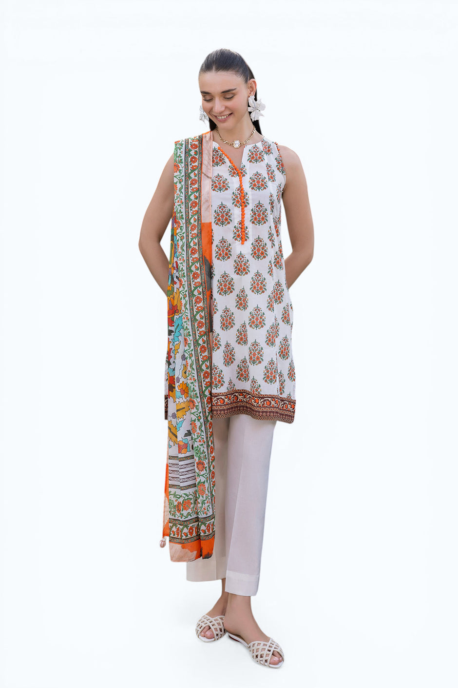 3 PIece Printed Lawn Suit