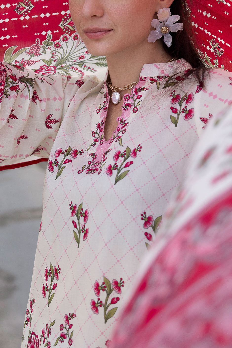3 PIece Printed Lawn Suit