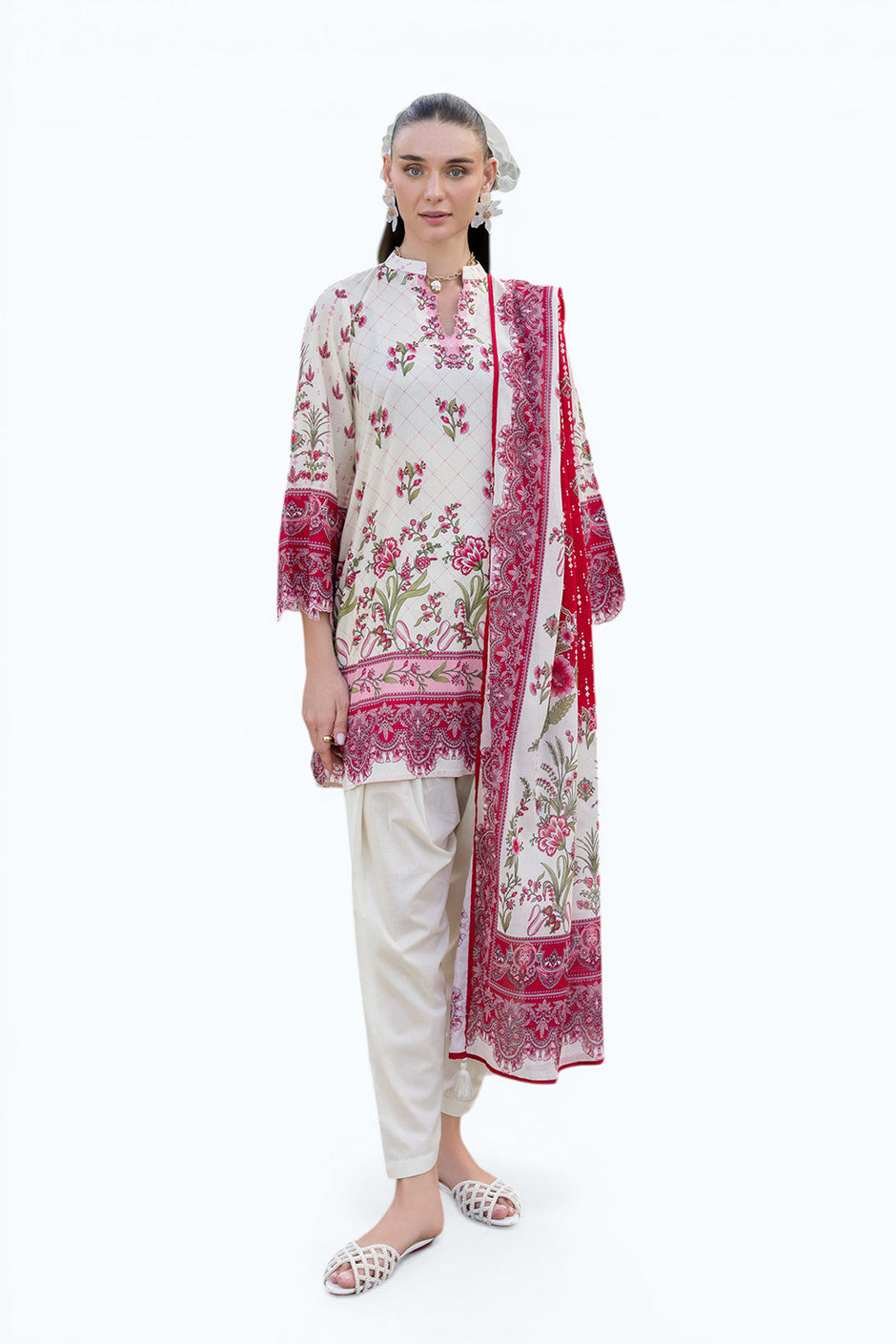 3 PIece Printed Lawn Suit