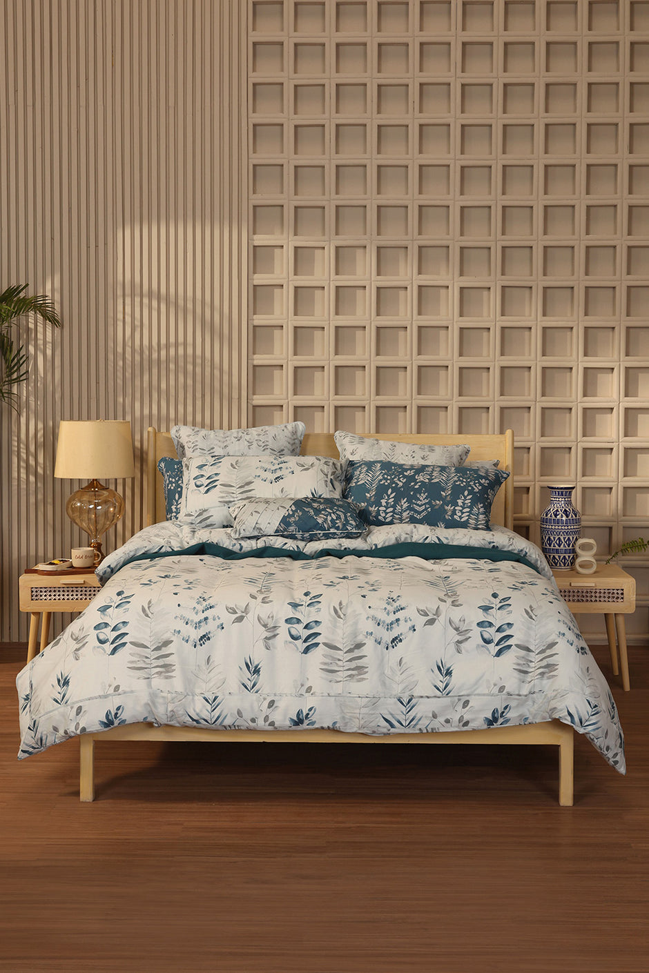 Leaf Imprint T-200 Quilt Cover Set