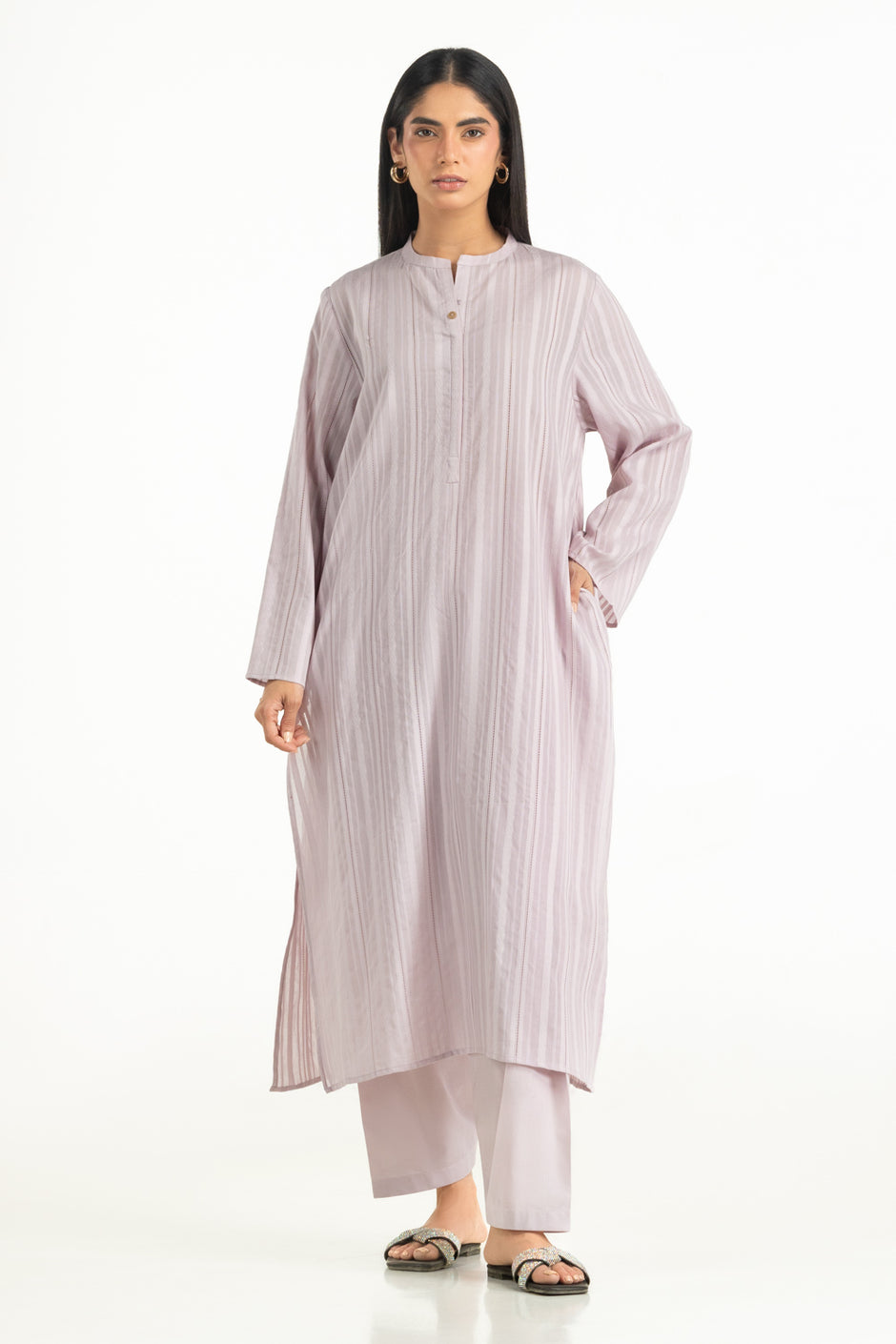 Leno Dyed Shirt And Cambric Trouser IPST-77625